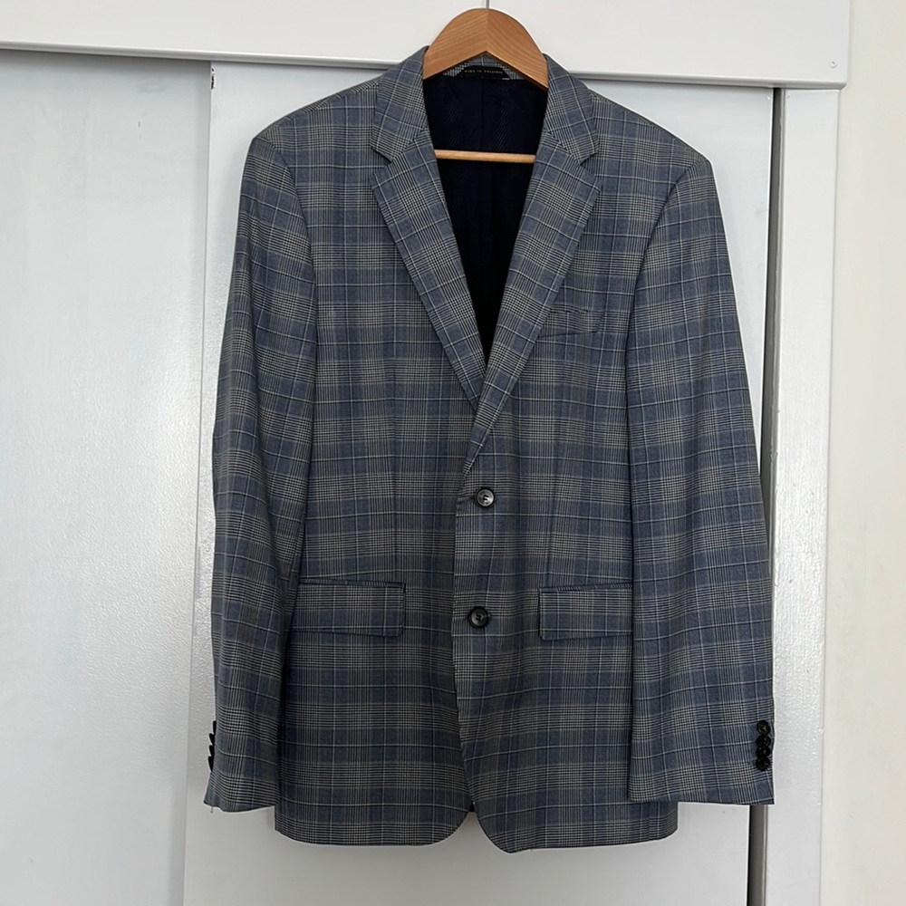 Hugo boss blue plaid blazer